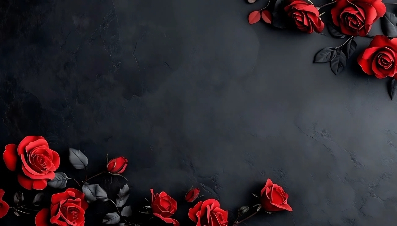 ảnh nền hoa hồng đỏ tối giản