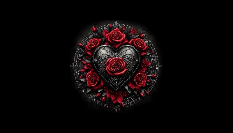 ảnh nền hoa hồng đỏ trái tim bí ẩn