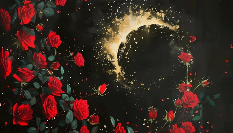 ảnh nền hoa hồng đỏ với vẻ đẹp huyền bí