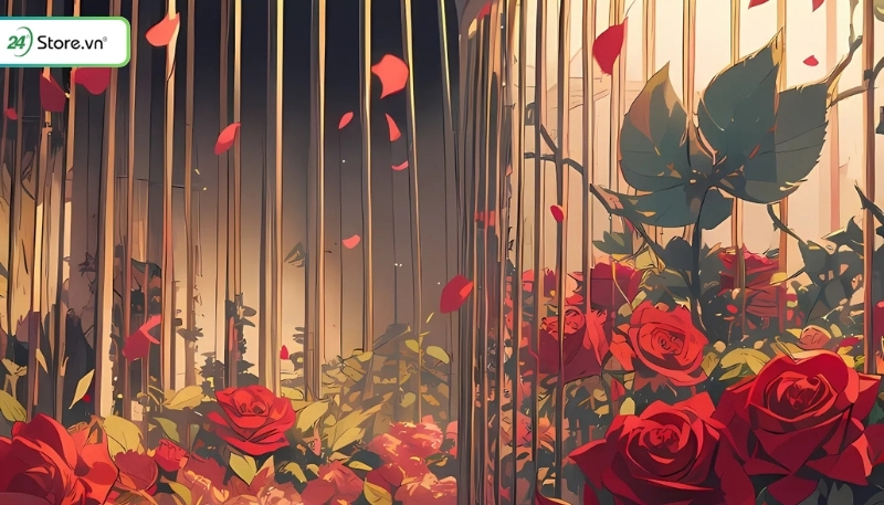 ảnh nền hoa hồng đỏ ý nghĩa