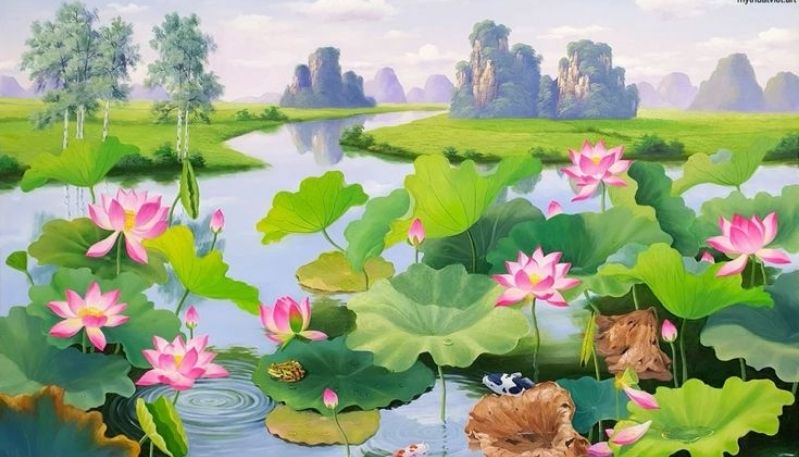 ảnh hoa sen trong đêm