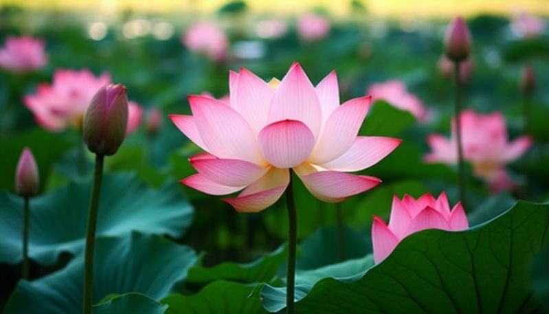 hình nền đầm sen hồng