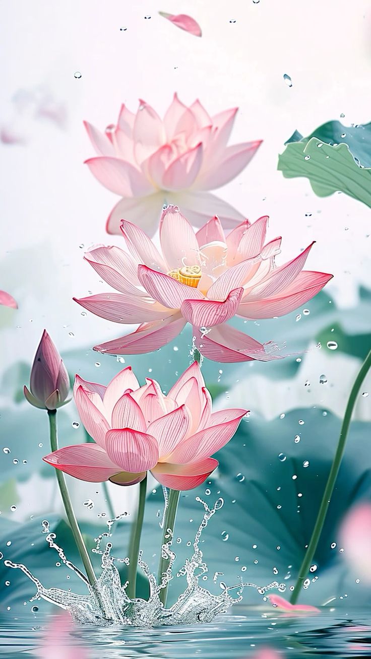 hình nền hoa sen 3d