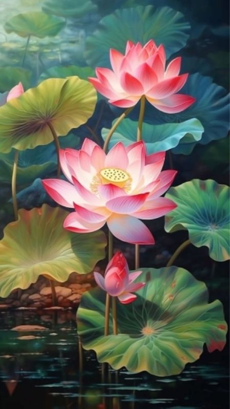 hình nền hoa sen màu hồng
