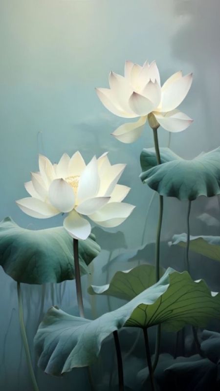 hình nền hoa sen màu trắng