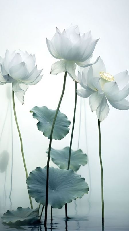 hình nền hoa sen màu trắng