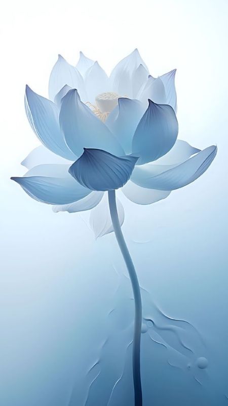 hình nền hoa sen màu xanh