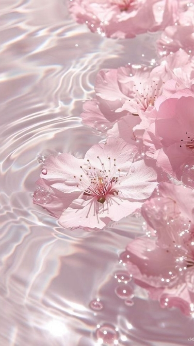 Hình nền hoa anh đào trong nước