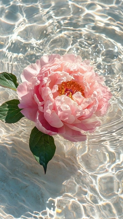 Hình nền hoa hồng trên mặt nước