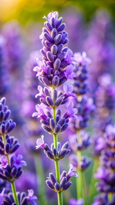 Hình nền lavender 4K xinh xắn