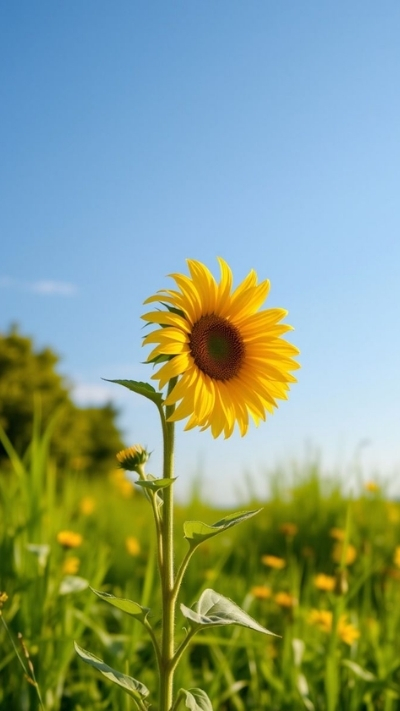 Hình nền một bông hoa hướng dương cho điện thoại