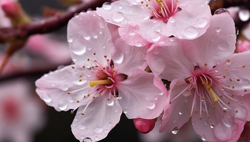 Hình nền hoa anh đào mong manh