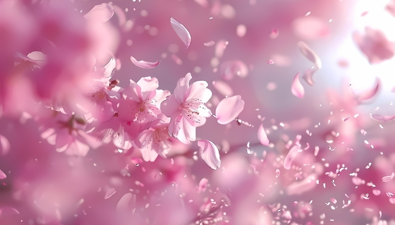 Hình nền hoa anh đào rơi đẹp