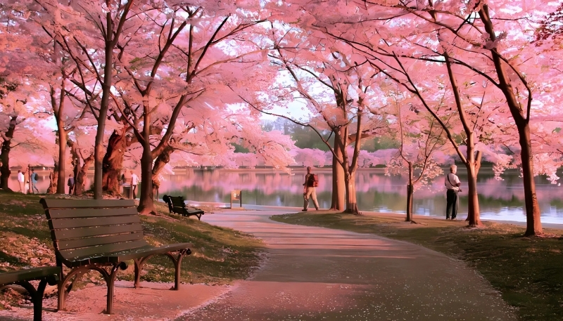 Hình nền hoa anh đào thơ mộng