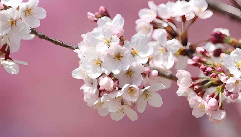Hình nền hoa anh đào trắng 4K