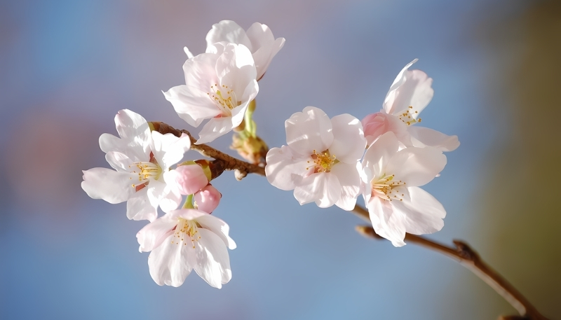 Hình nền hoa anh đào trắng mượt