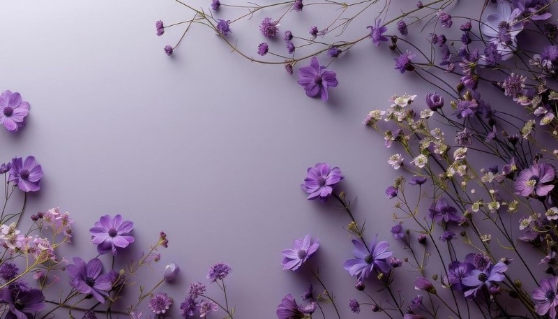 Hình nền hoa lavender nền tím đẹp