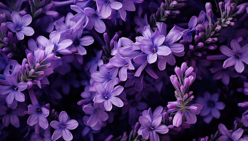 Hình nền hoa lavender tím đậm 4k