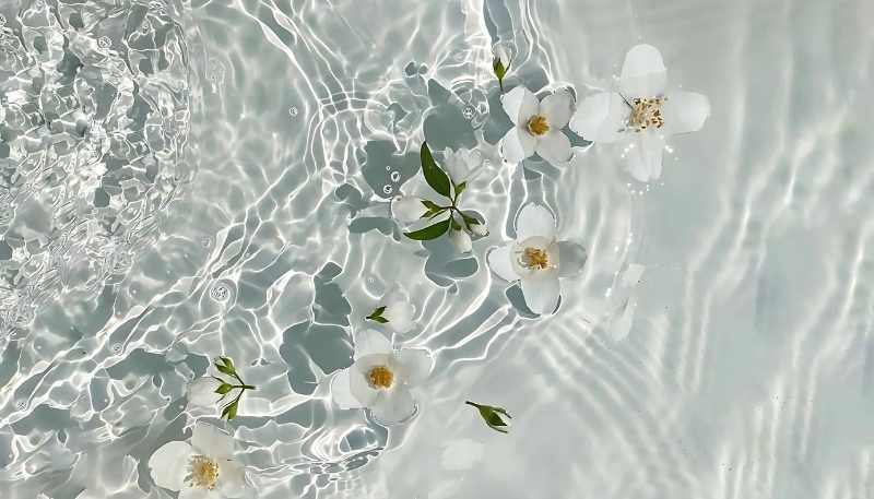 Hình nền hoa nhài trong nước