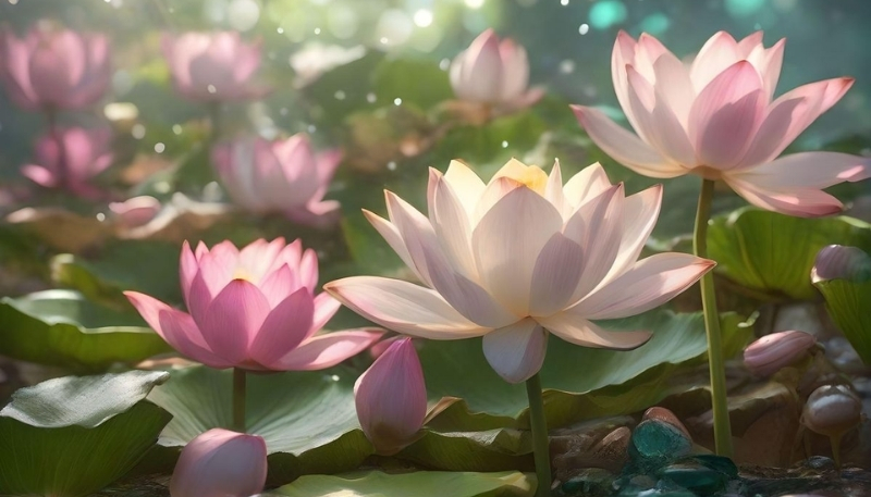 Hình nền hoa sen 3d xinh xẻo