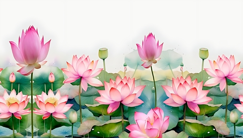 Hình nền hoa sen hồng dễ thương