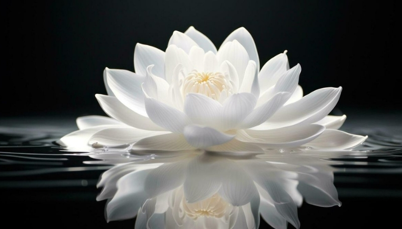 Hình nền hoa sen trắng tinh khiết