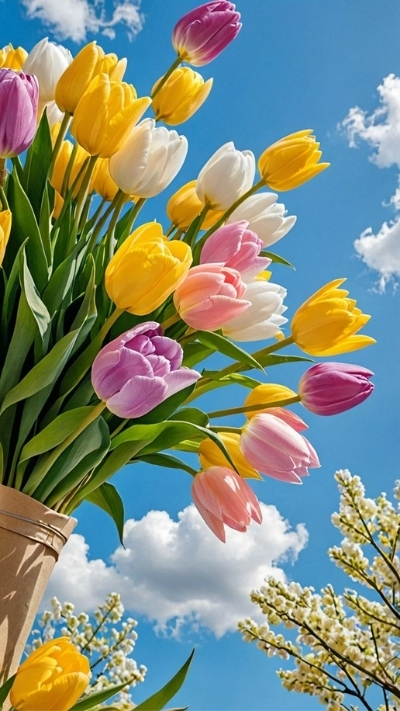 Hình nền hoa Tulip đẹp rực rỡ