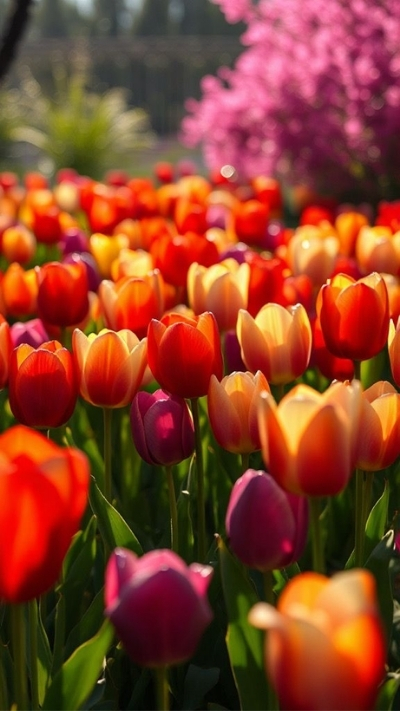 Hình nền hoa Tulip dưới nắng