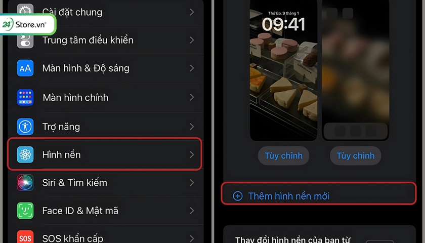 Cách cài đặt hình nền iOS 17