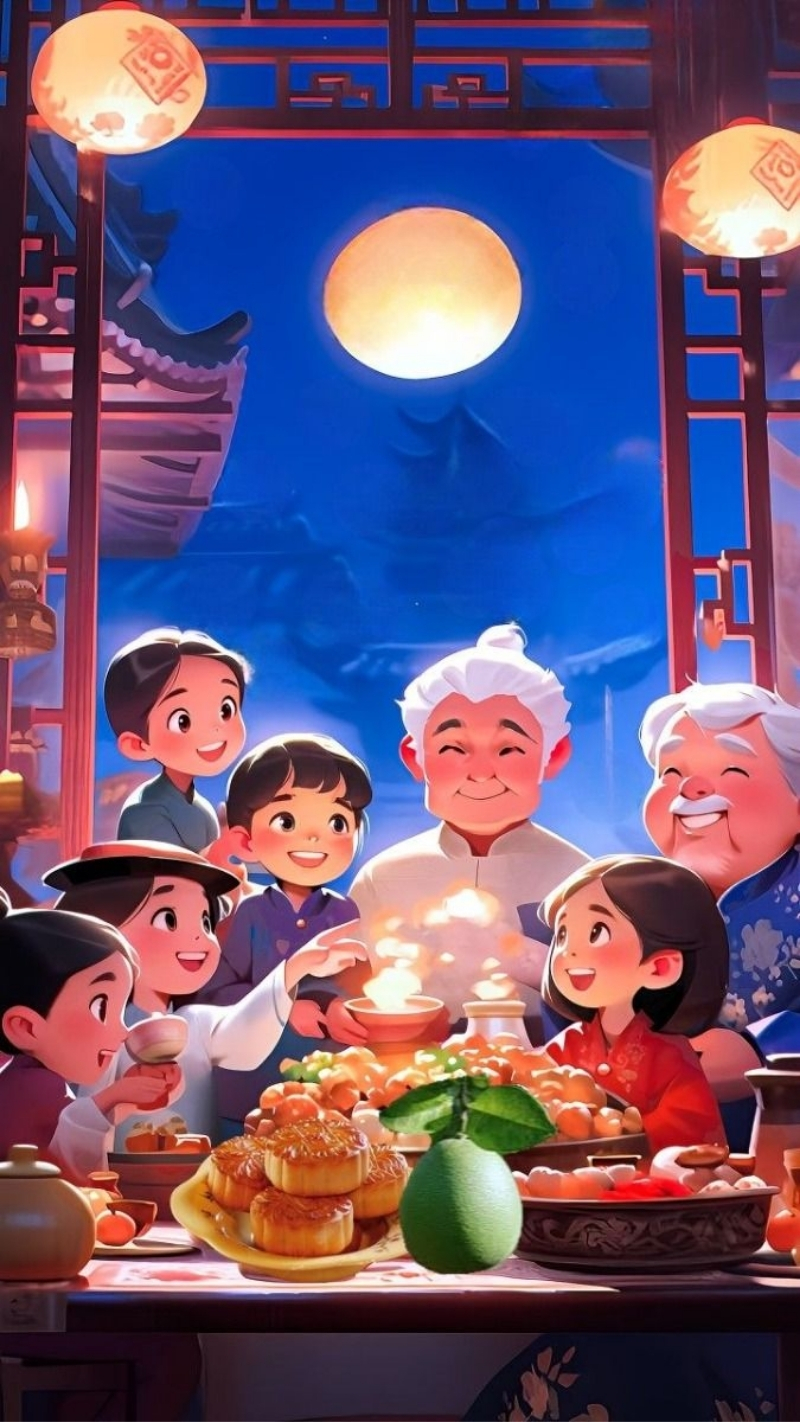 ảnh nền iphone 17 tết trung thu thử thách
