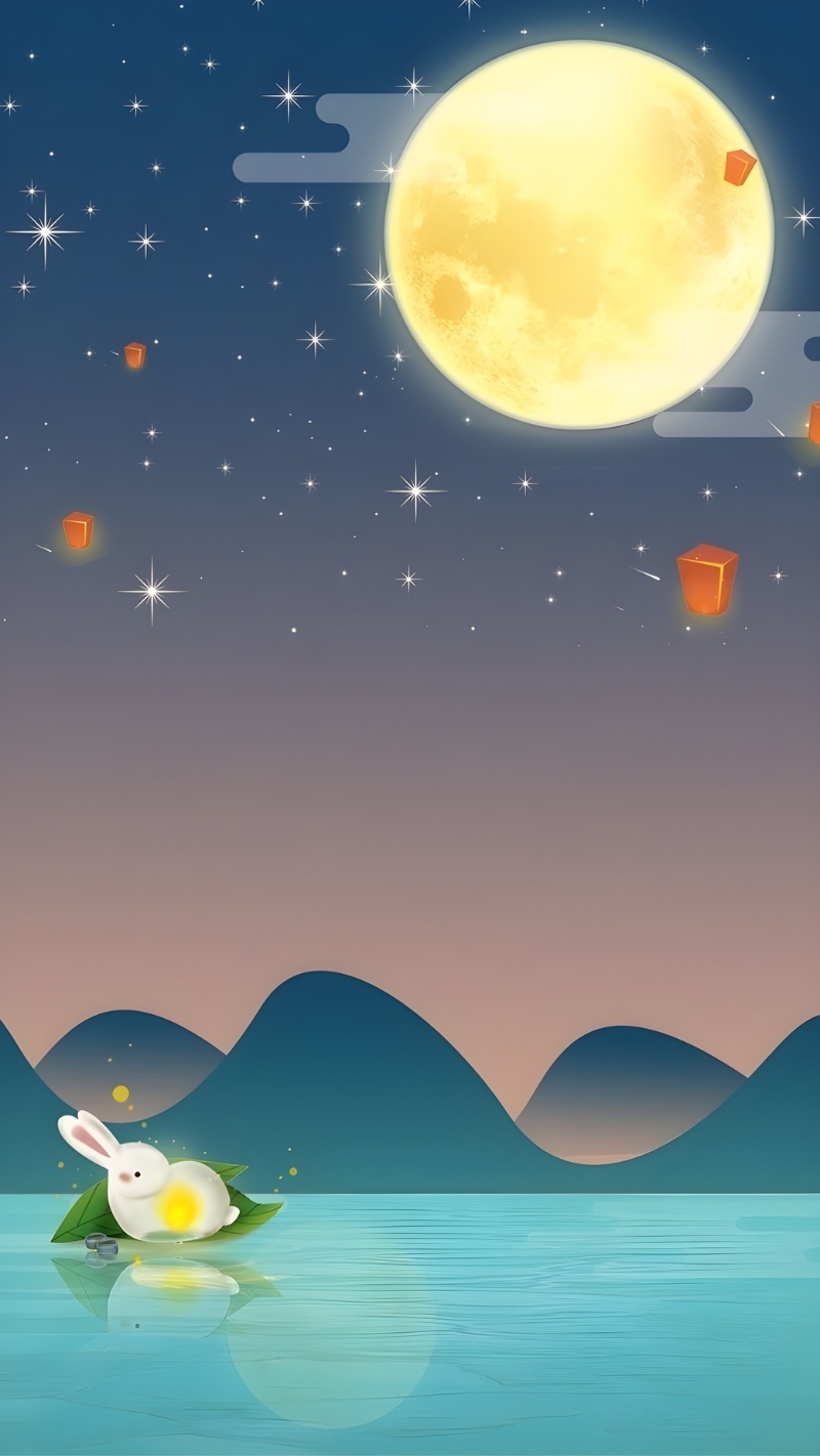 hình nền tết trung thu vẽ iphone air đẹp nhất