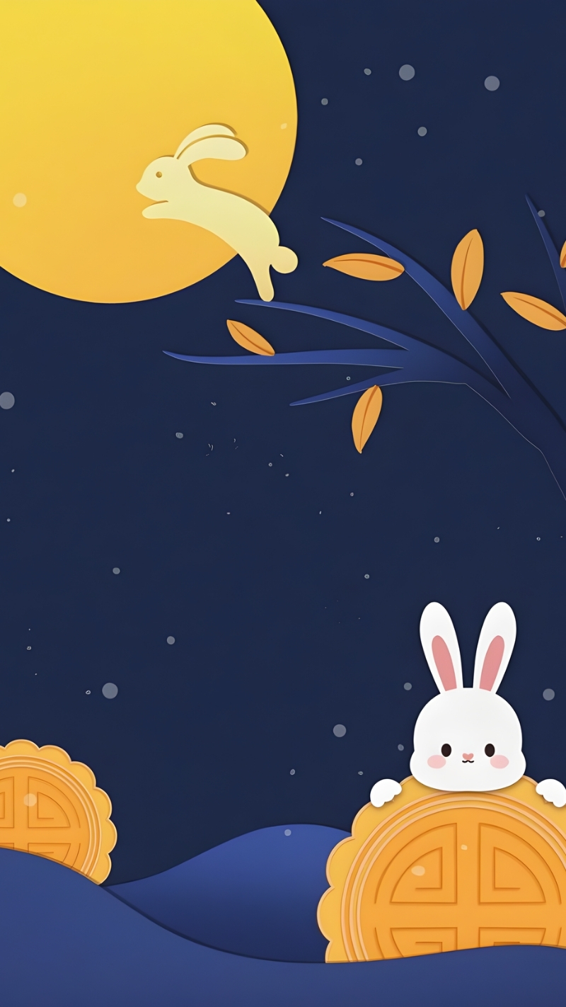 hình nền tết trung thu vẽ iphone air nổi bật