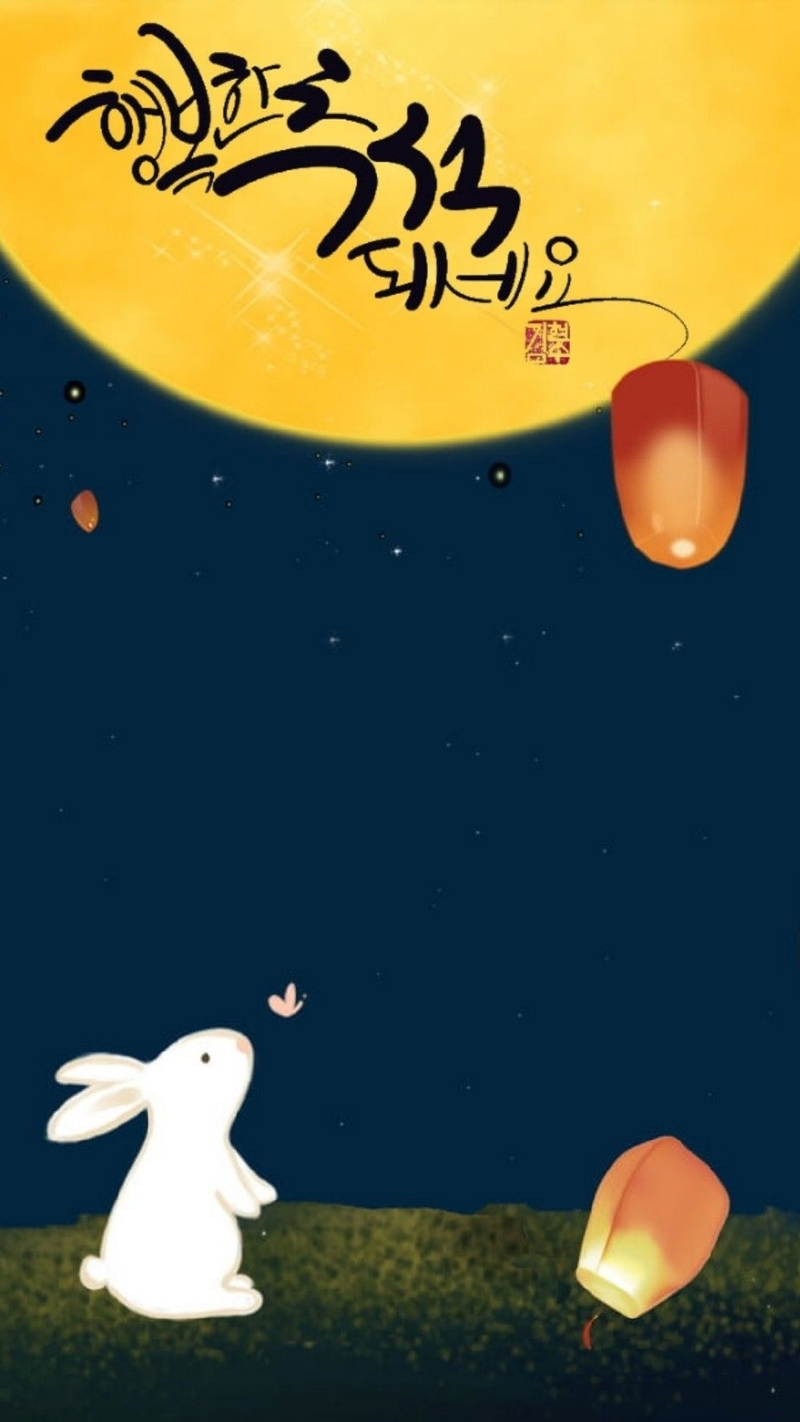 hình nền tết trung thu vẽ iphone air sắc nét