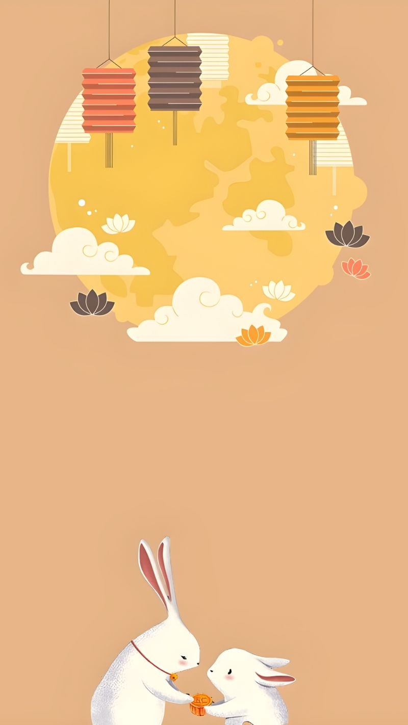 hình nền tết trung thu vẽ iphone air tươi sáng