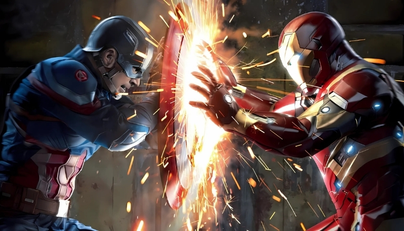 Hình ảnh nền Iron Man mạnh mẽ trong những cuộc chiến