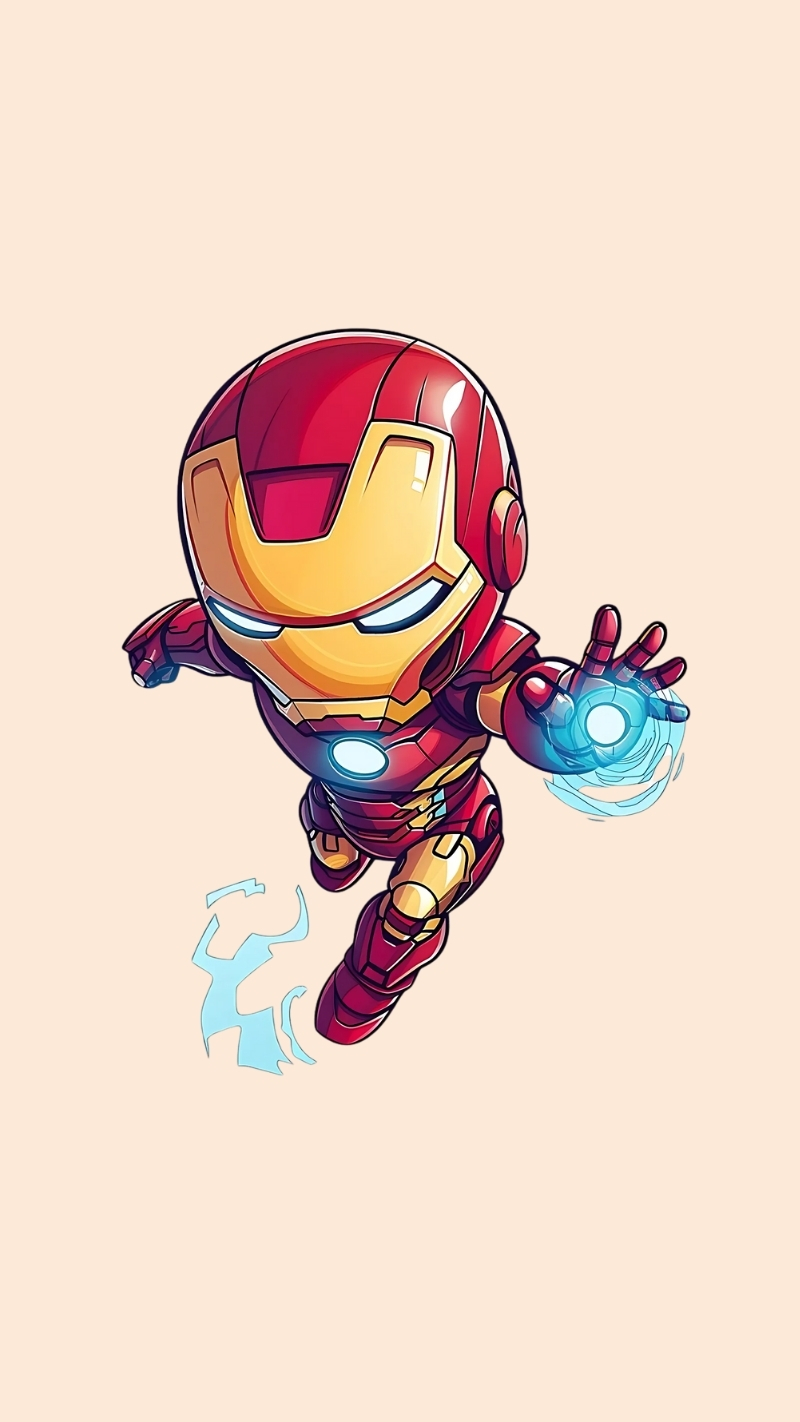 Hình nền Iron Man chibi dễ thương cho máy tính