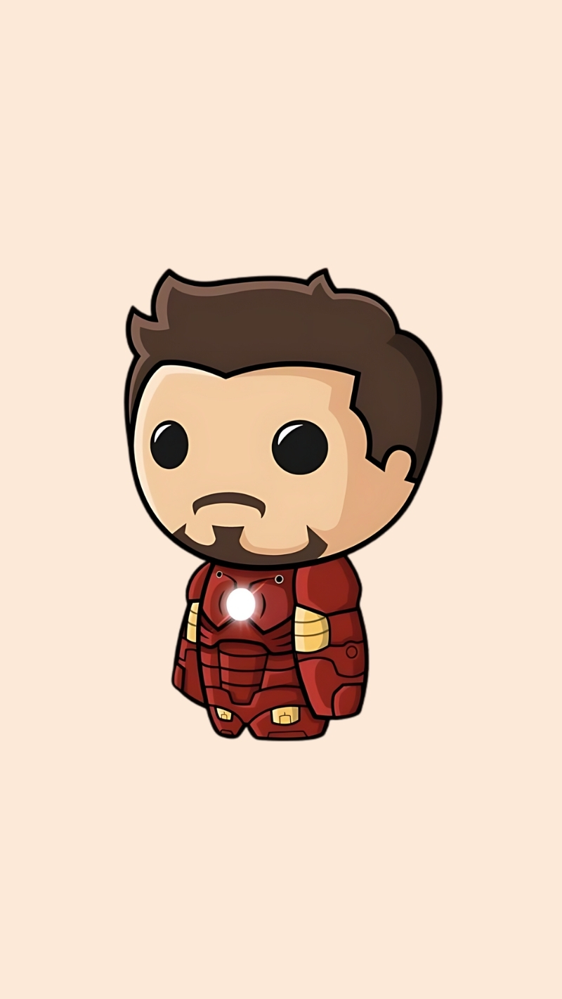 Hình nền Iron Man chibi dễ thương cho trẻ em