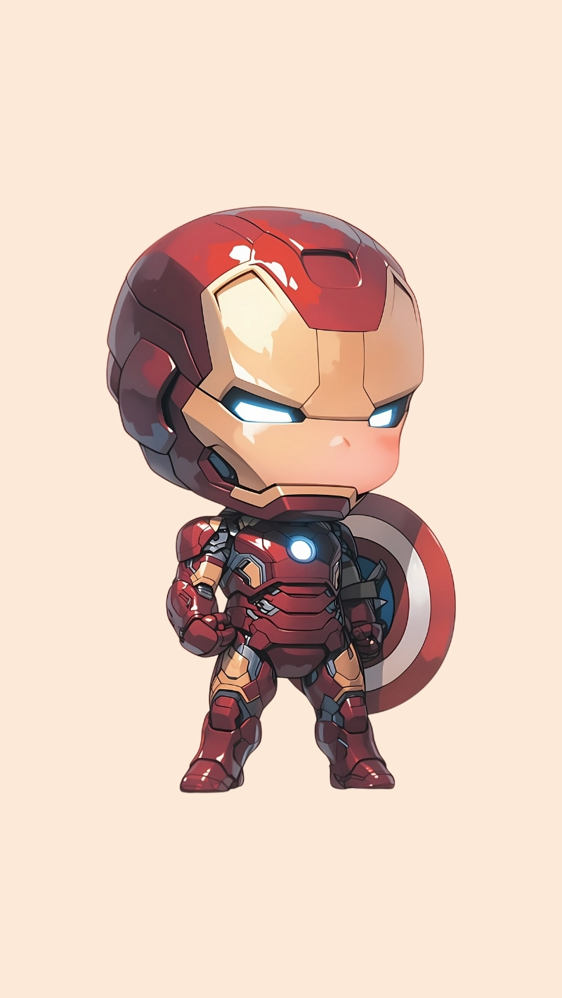 Hình nền Iron Man chibi dễ thương