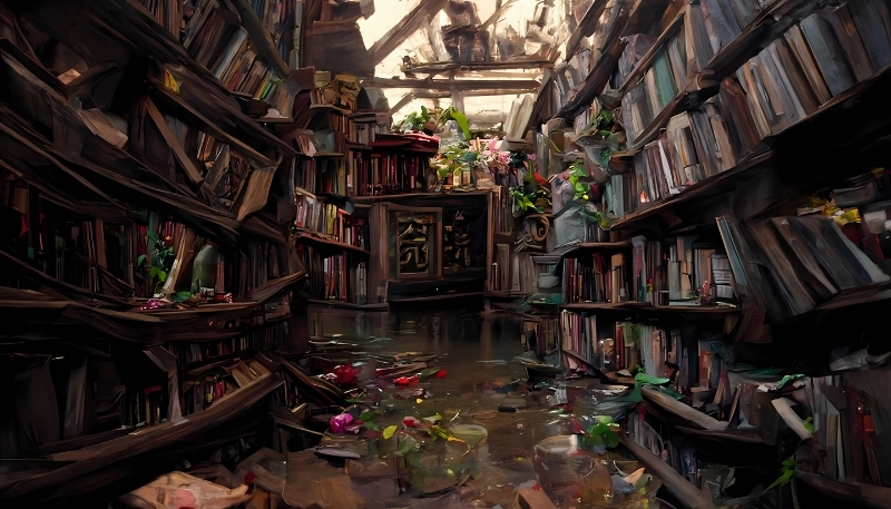 ảnh nền kệ sách 3D cực sáng tạo