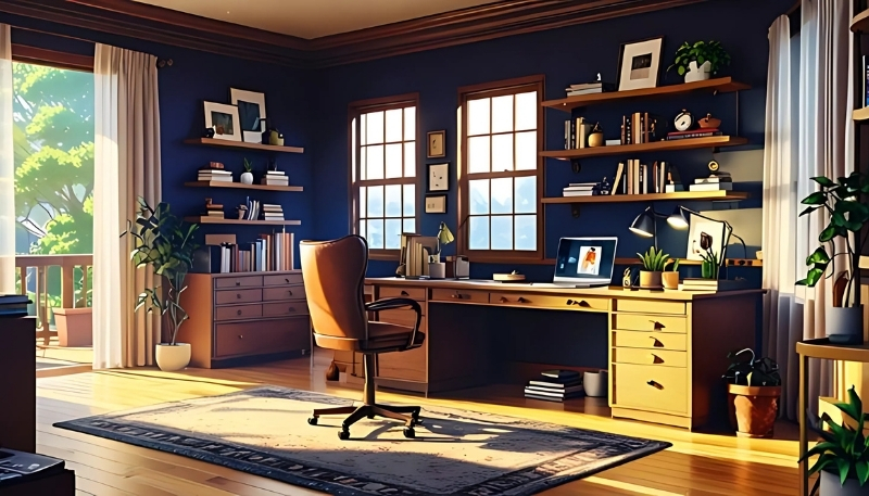 ảnh nền kệ sách 3D xu hướng