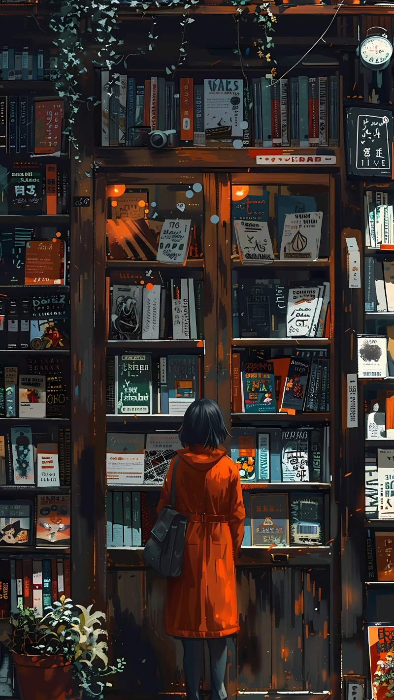 ảnh nền kệ sách chất lượng cao cực đẹp