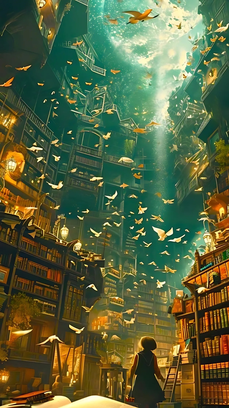 ảnh nền kệ sách chất lượng cao kinh điển