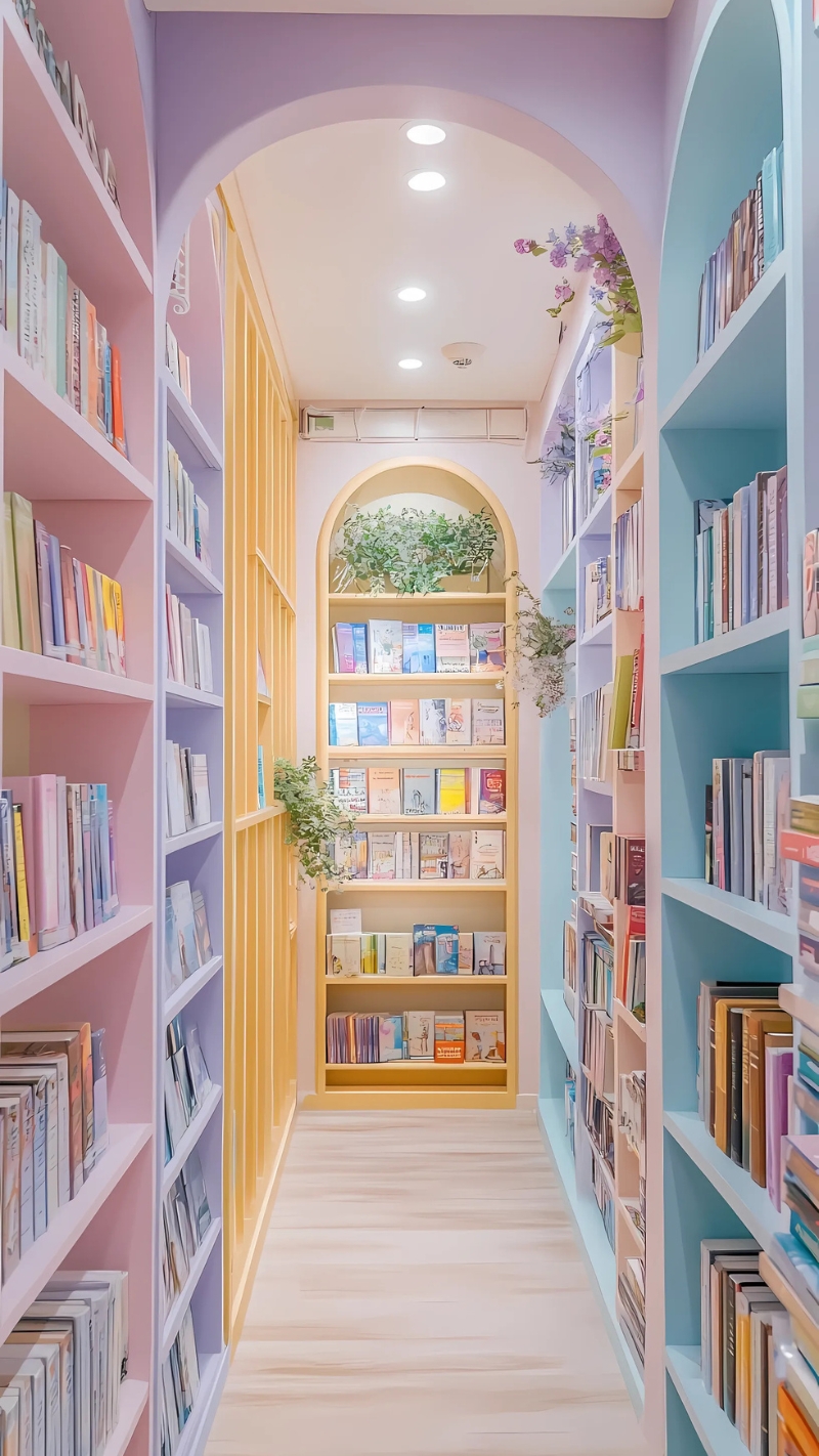 ảnh nền kệ sách chất lượng cao thu hút