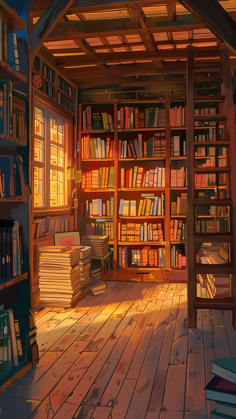 ảnh nền kệ sách chất lượng cao tinh tế