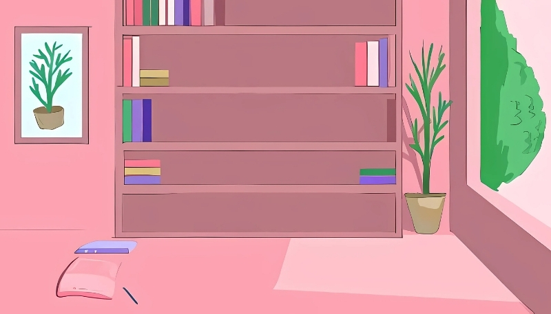 ảnh nền kệ sách màu hồng màu sắc