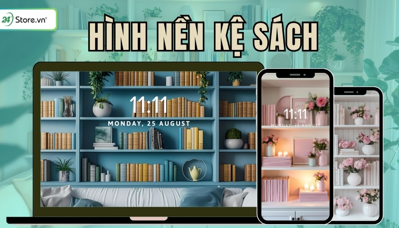hình nền kệ sách mở đầu