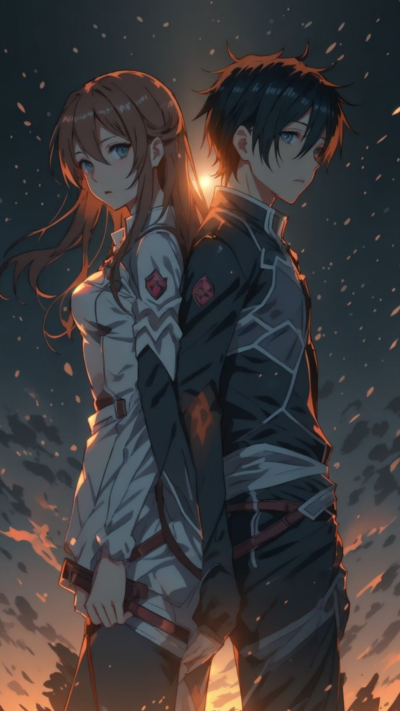 Ảnh nền Kirito và Asuna bắt mắt