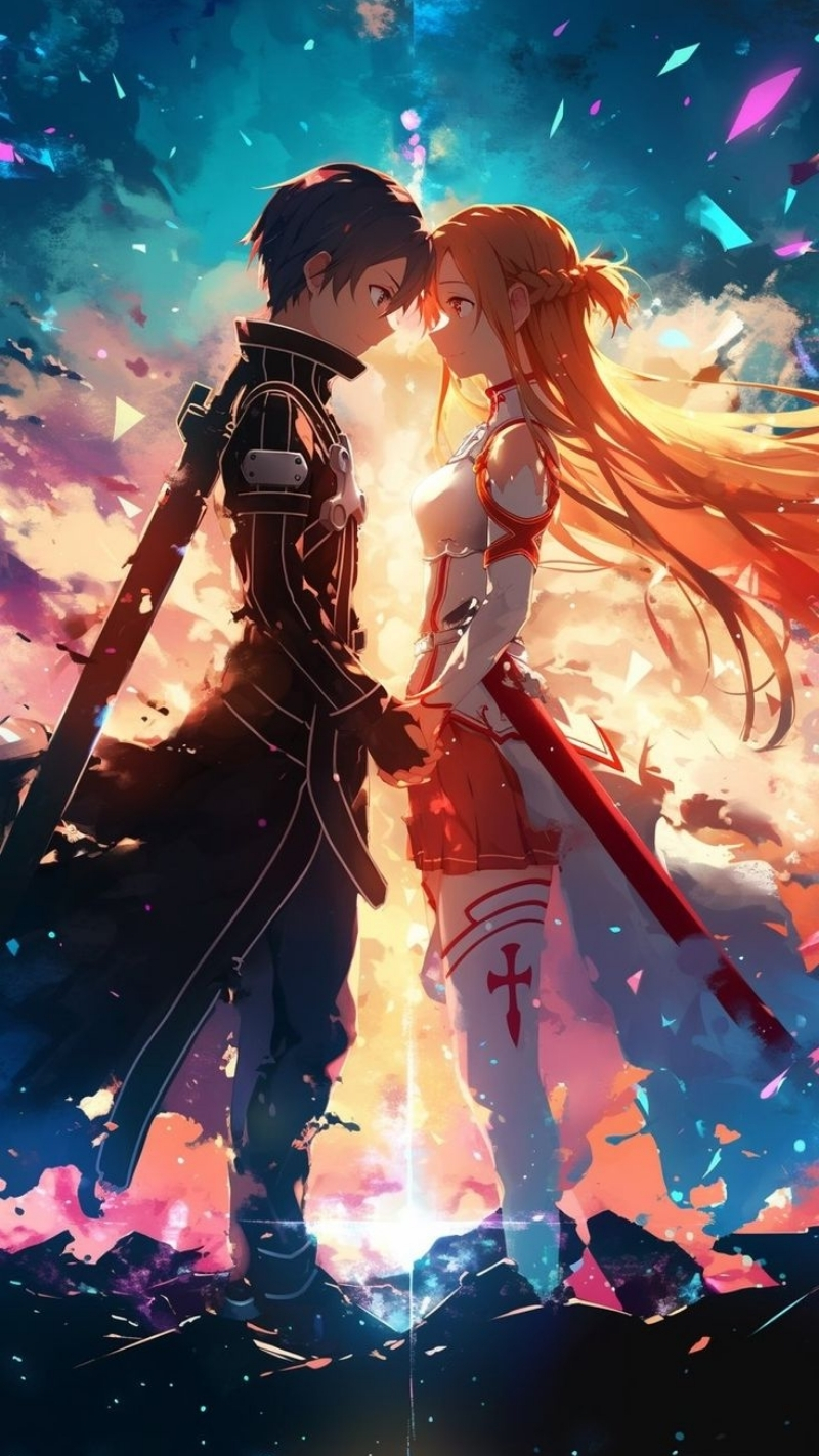 Ảnh nền Kirito và Asuna huyền bí