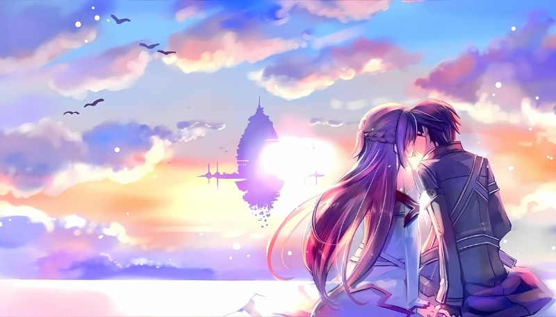 Ảnh nền máy tính Kirito và Asuna đặc sắc