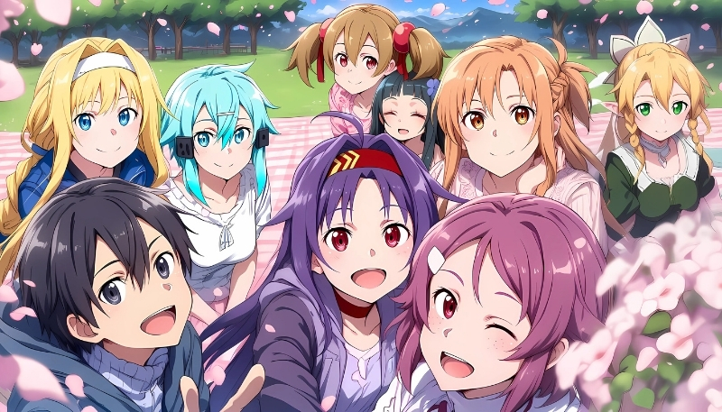 Ảnh nền máy tính Kirito và bạn bè đặc sắc